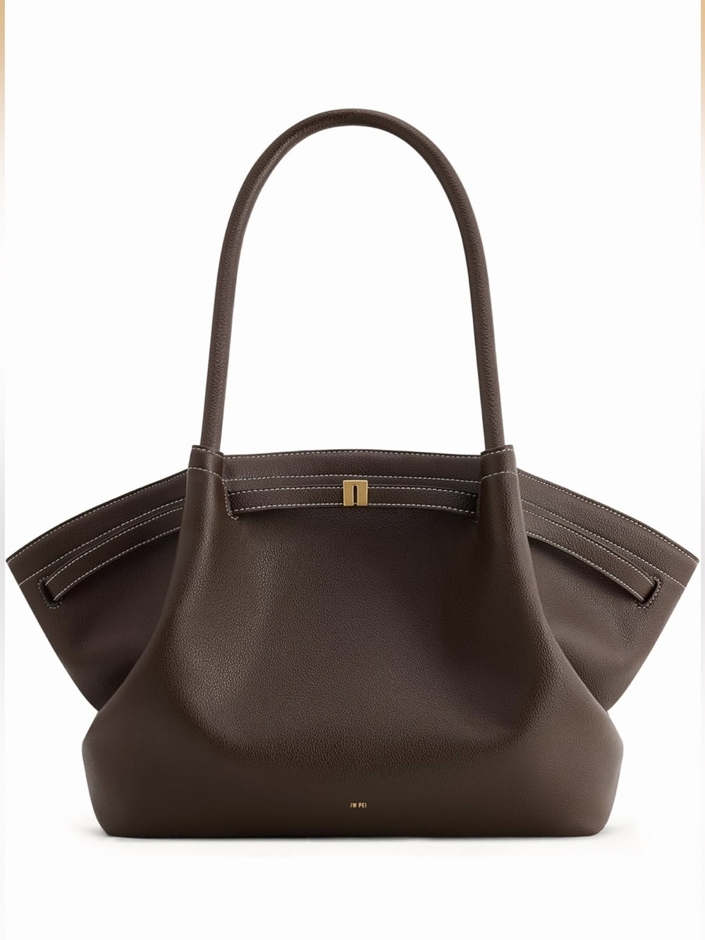 LIKE NEW!! JW PEI Hana Large Brown  Leather Tote with Gold Accent